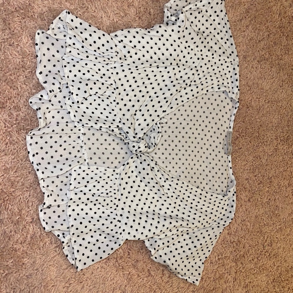 Polka dot tie top